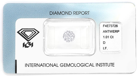 Foto 1 - Diamant 1,01ct Brillant Lupenrein River D IGI Gutachten, D6587
