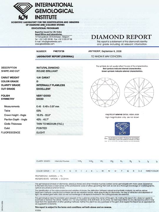 Foto 9 - Diamant 1,01ct Brillant Lupenrein River D IGI Gutachten, D6587