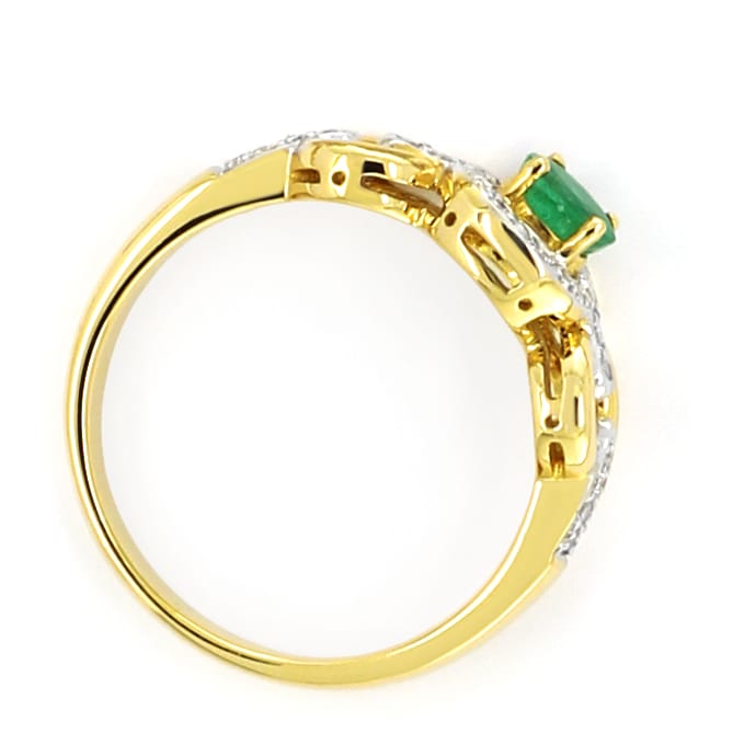 Foto 3 - Diamant Smaragd Collier Armband Ring Ohrringe, S2483